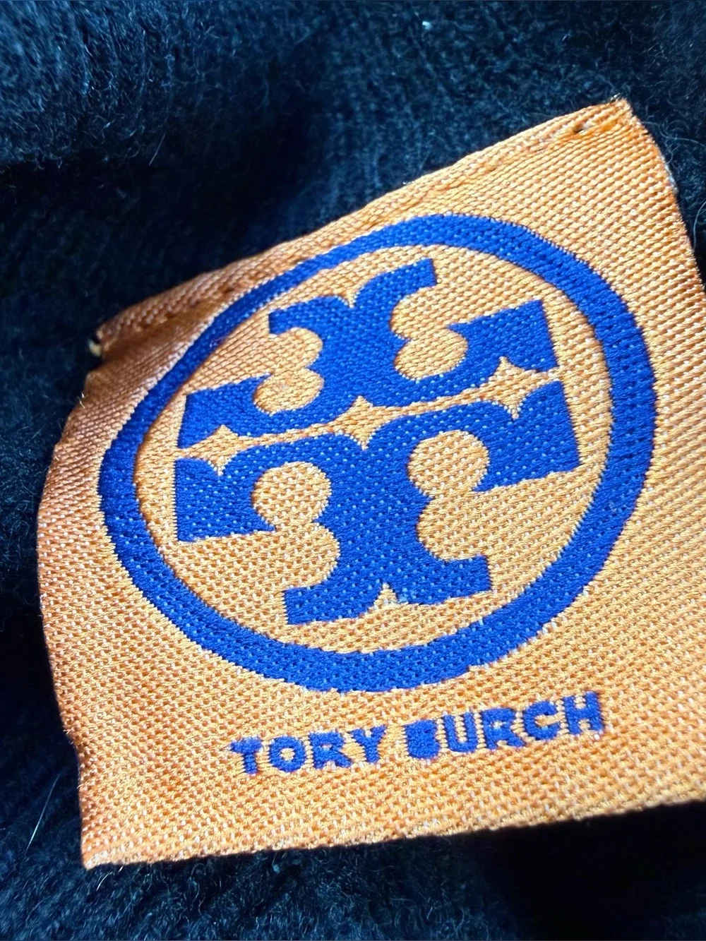 Tory Burch 100% Cashmere Back Zip Turtleneck Sweater Women’s Black Small